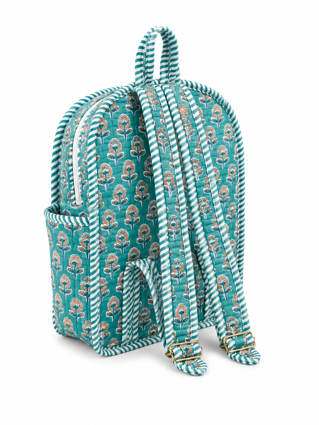 Quilted Sea green Bag pack