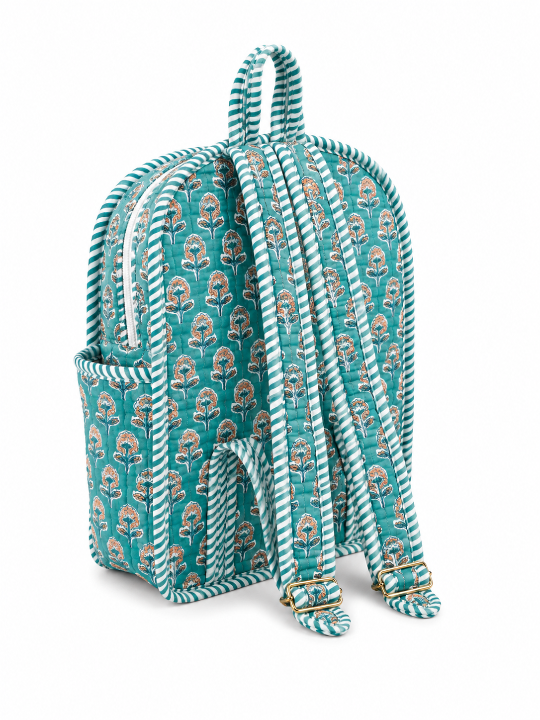 Quilted Sea green Bag pack