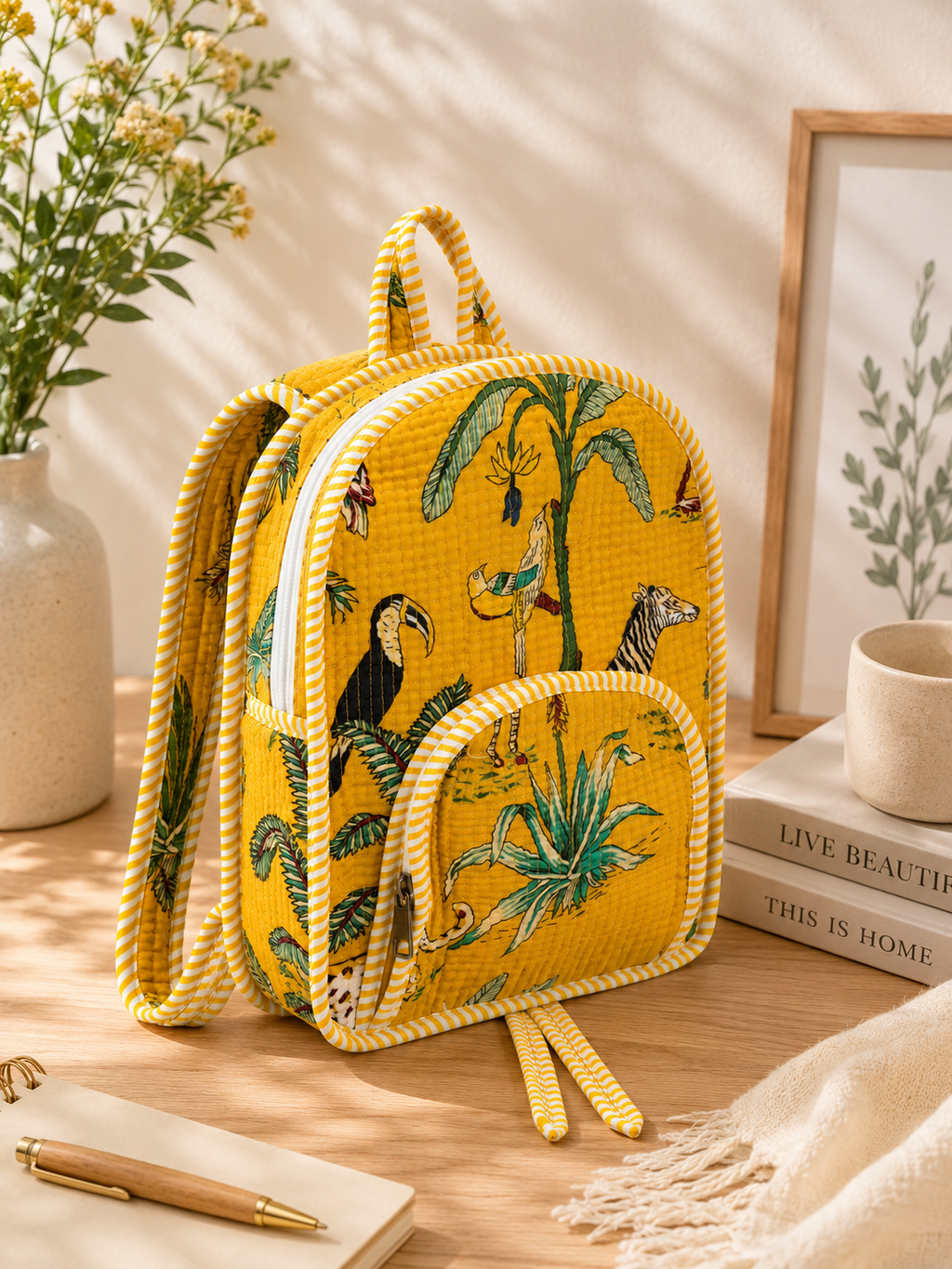 Quilted Mustard Bag pack