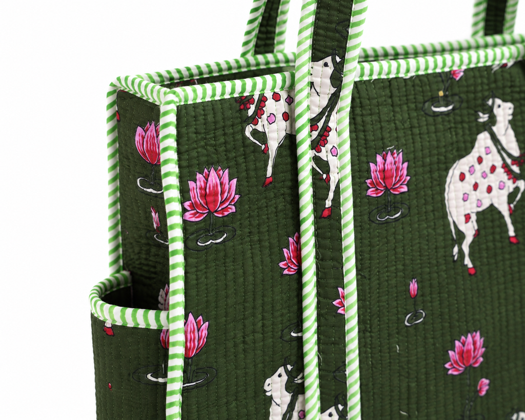 Moss Print Tote (L)