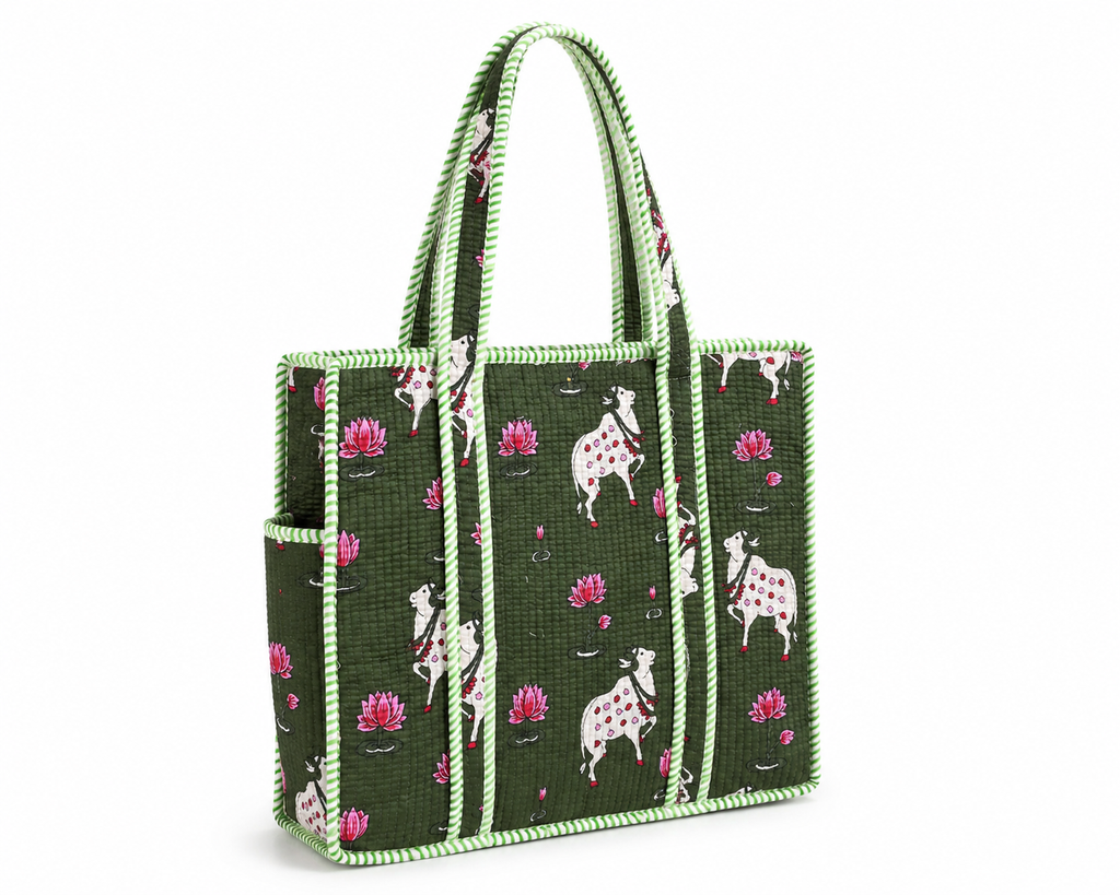 Moss Print Tote (L)