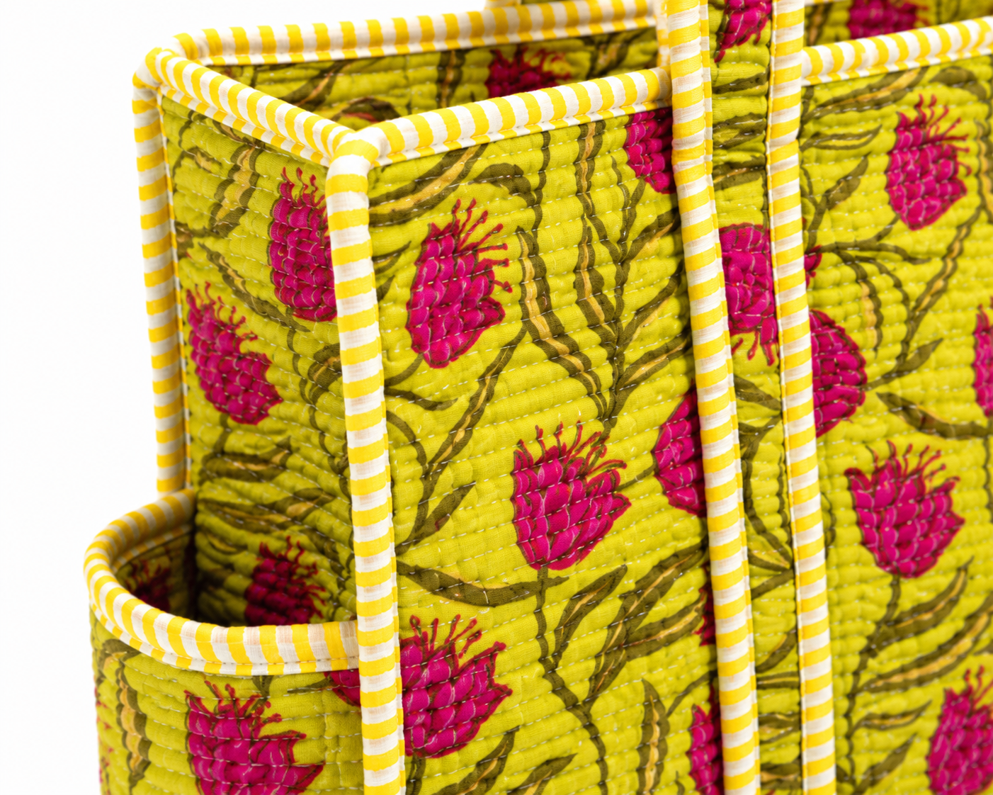 Floral Green Tote (L)