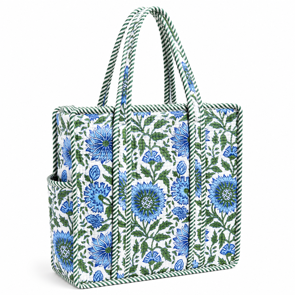 Floral Blue Tote(S)