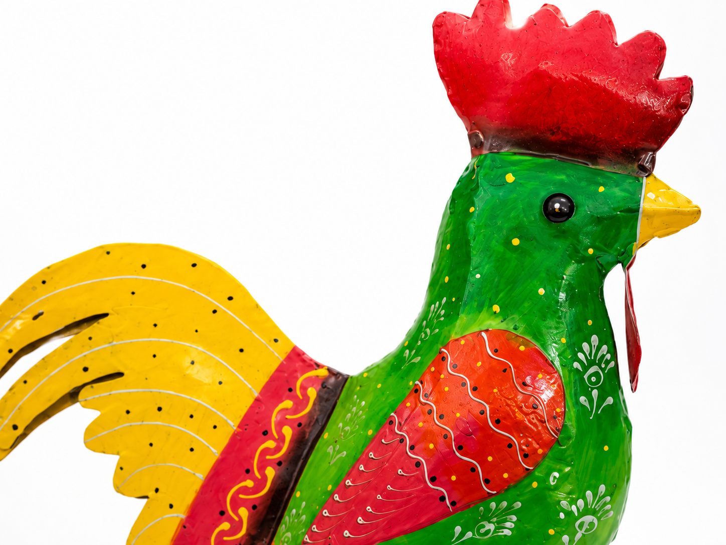 Colourful rooster figurine