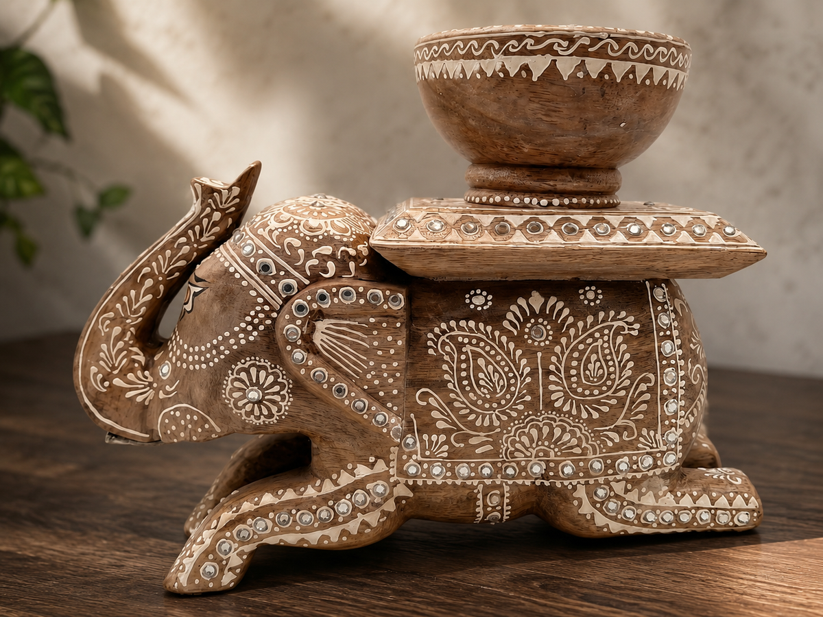 Elephant with bowl