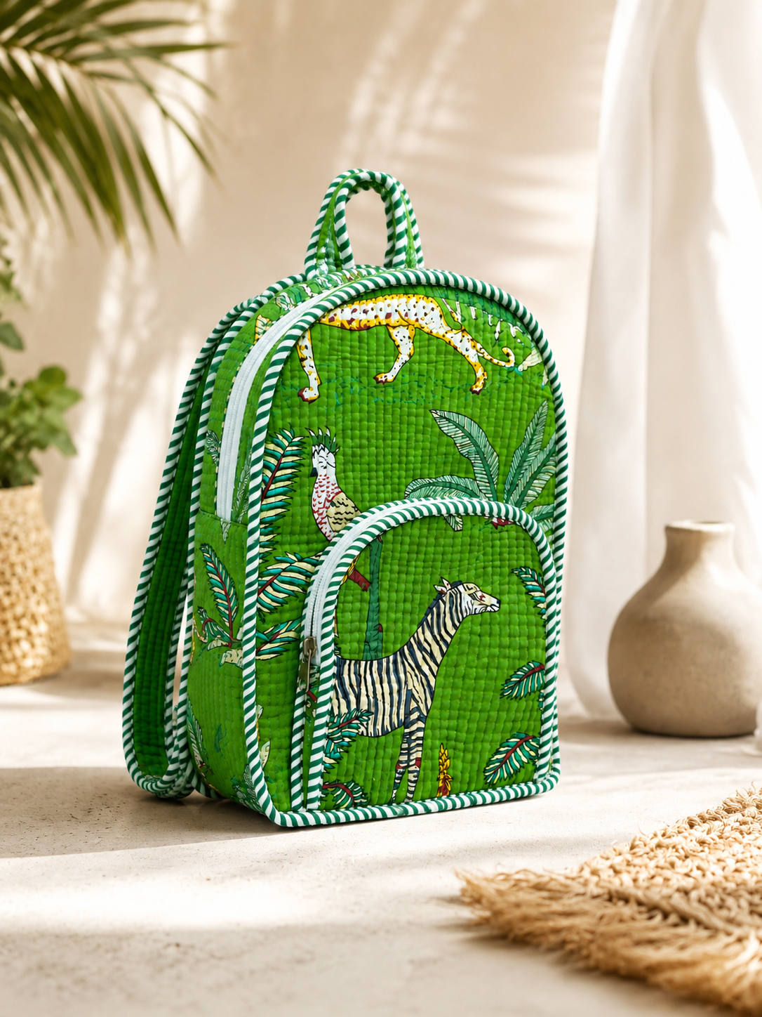 Quilted Green Bag pack