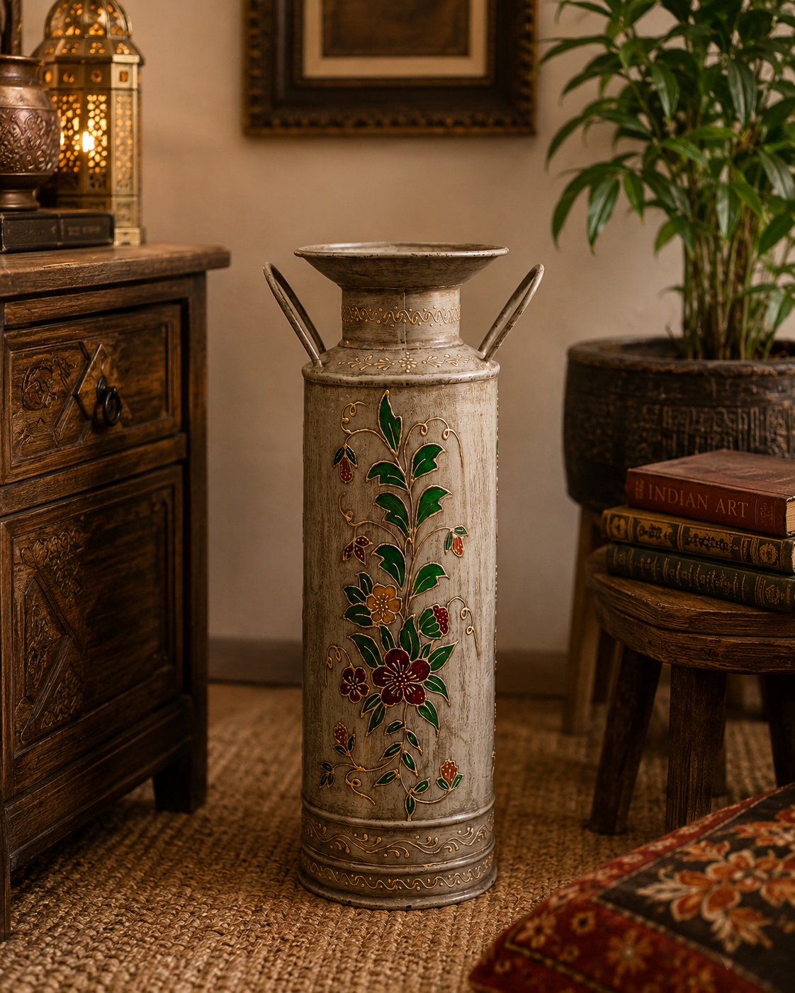 Metal Floor Vase