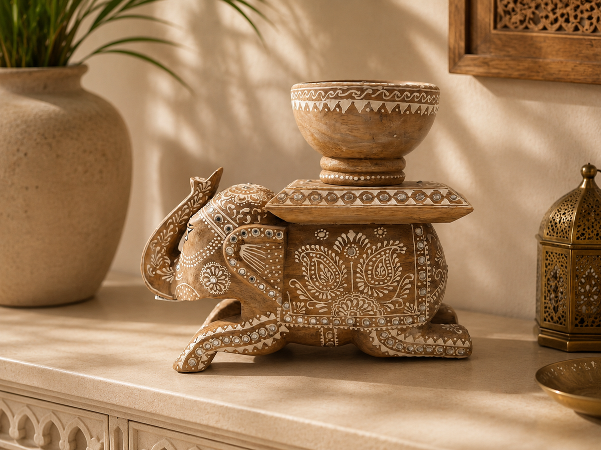Elephant with bowl