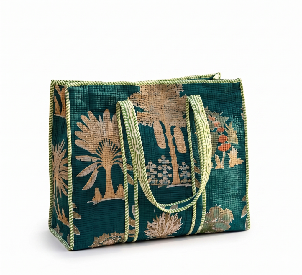 Jungle Theme Quilted Tote (XL)