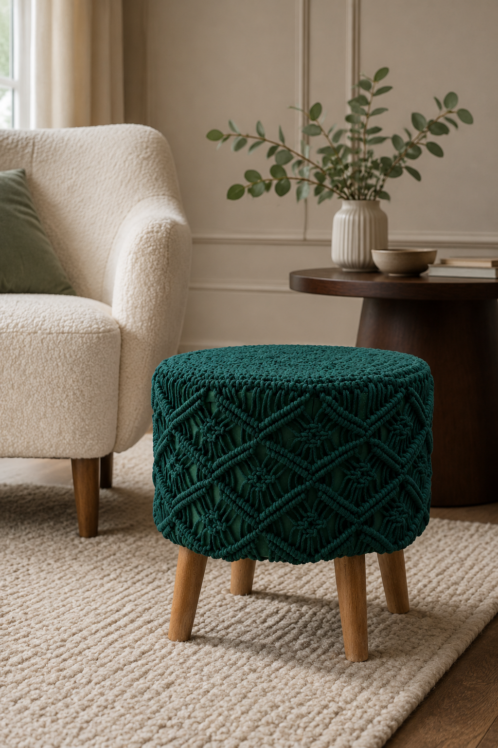 Ottoman Seater (Forest Green)
