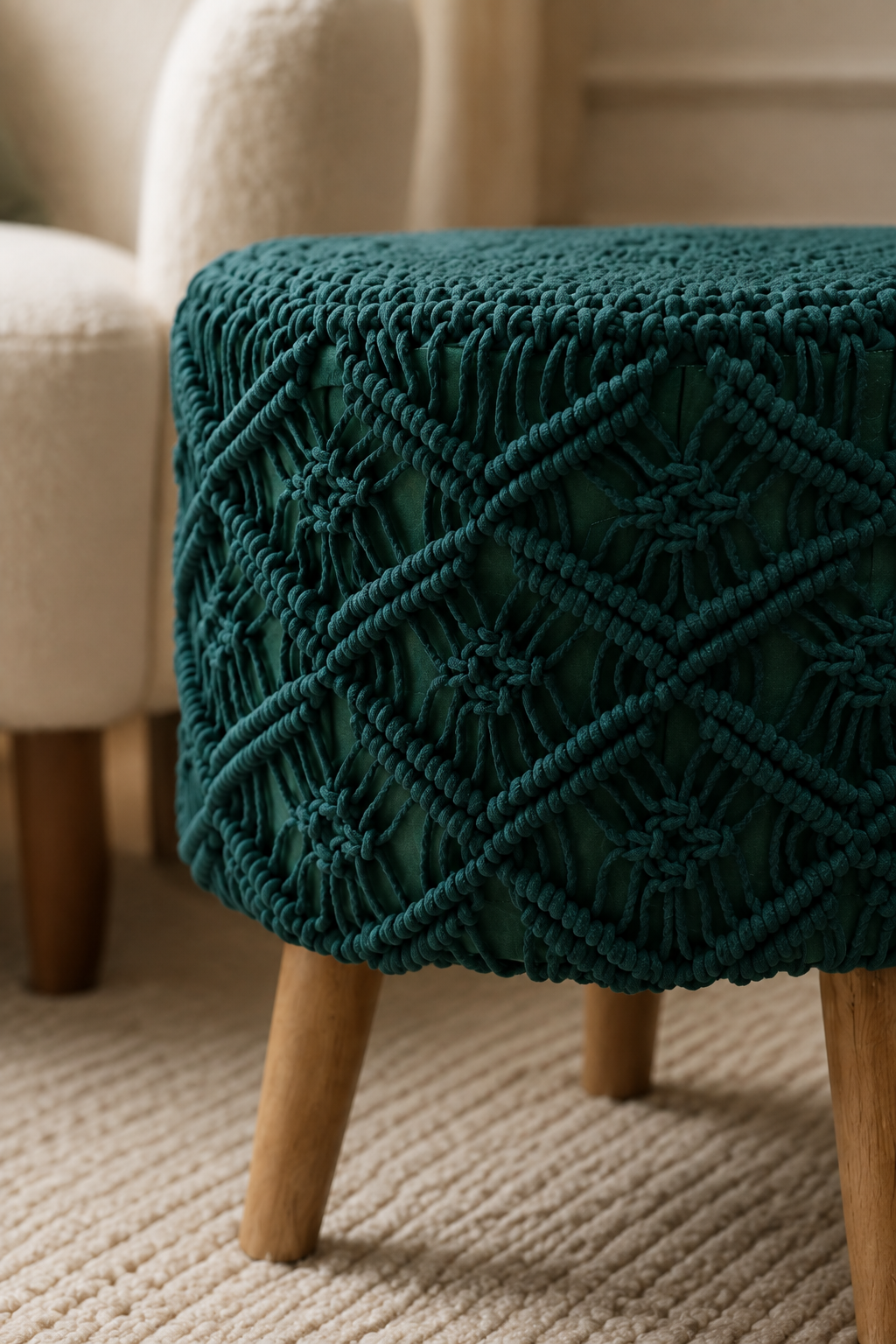 Ottoman Seater (Forest Green)