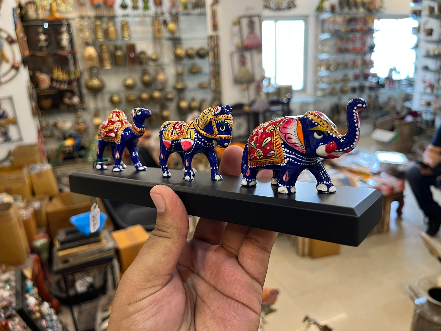 Handcrafted Miniature Royal Animal Procession Set