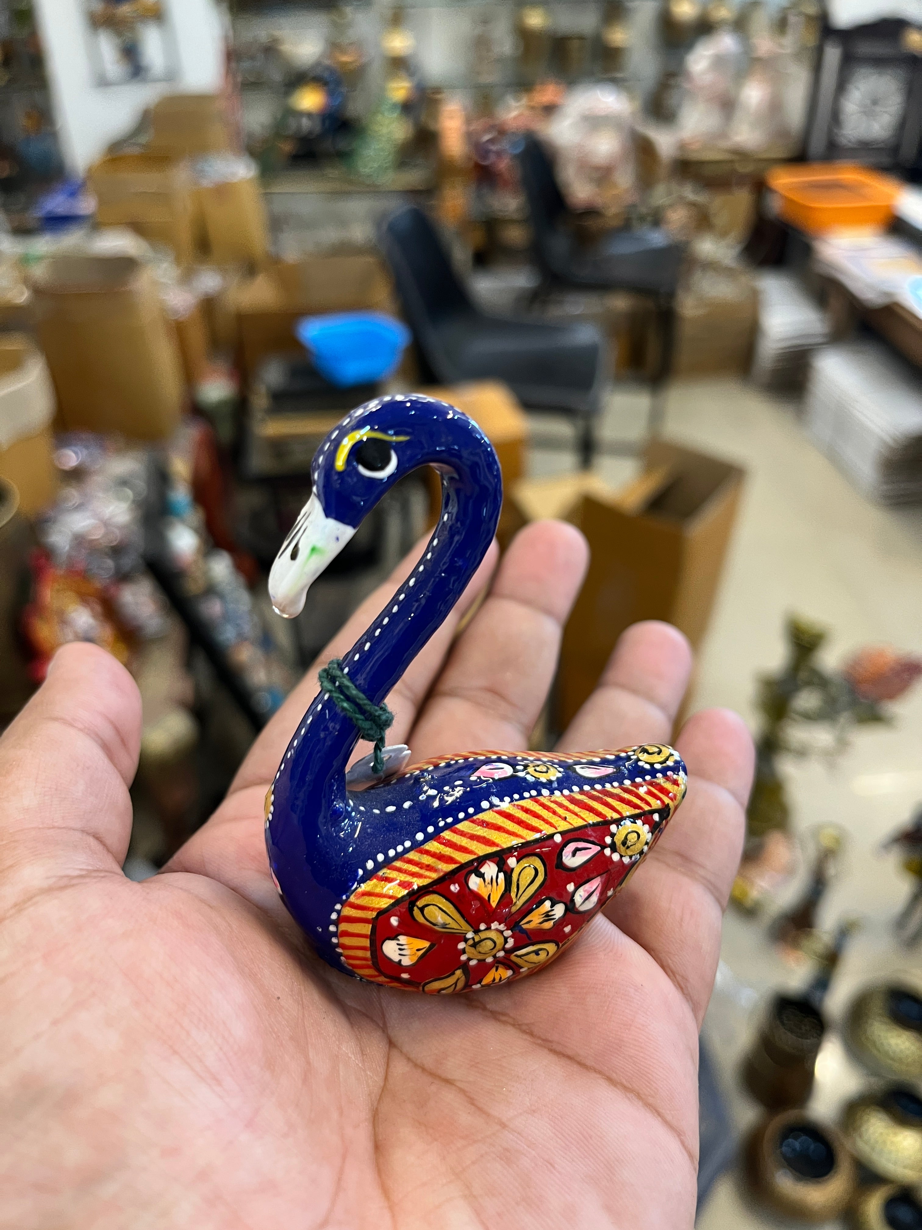 Handcrafted Miniature Decorative Swan Showpiece