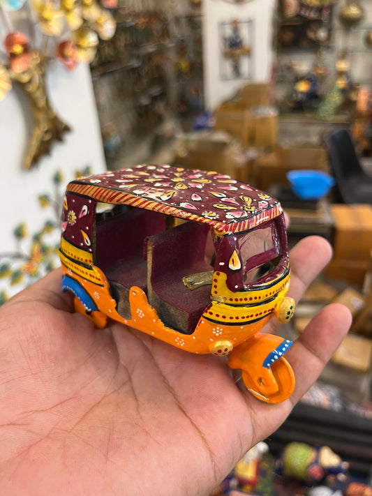 Handcrafted Miniature Auto-Rickshaw Showpiece