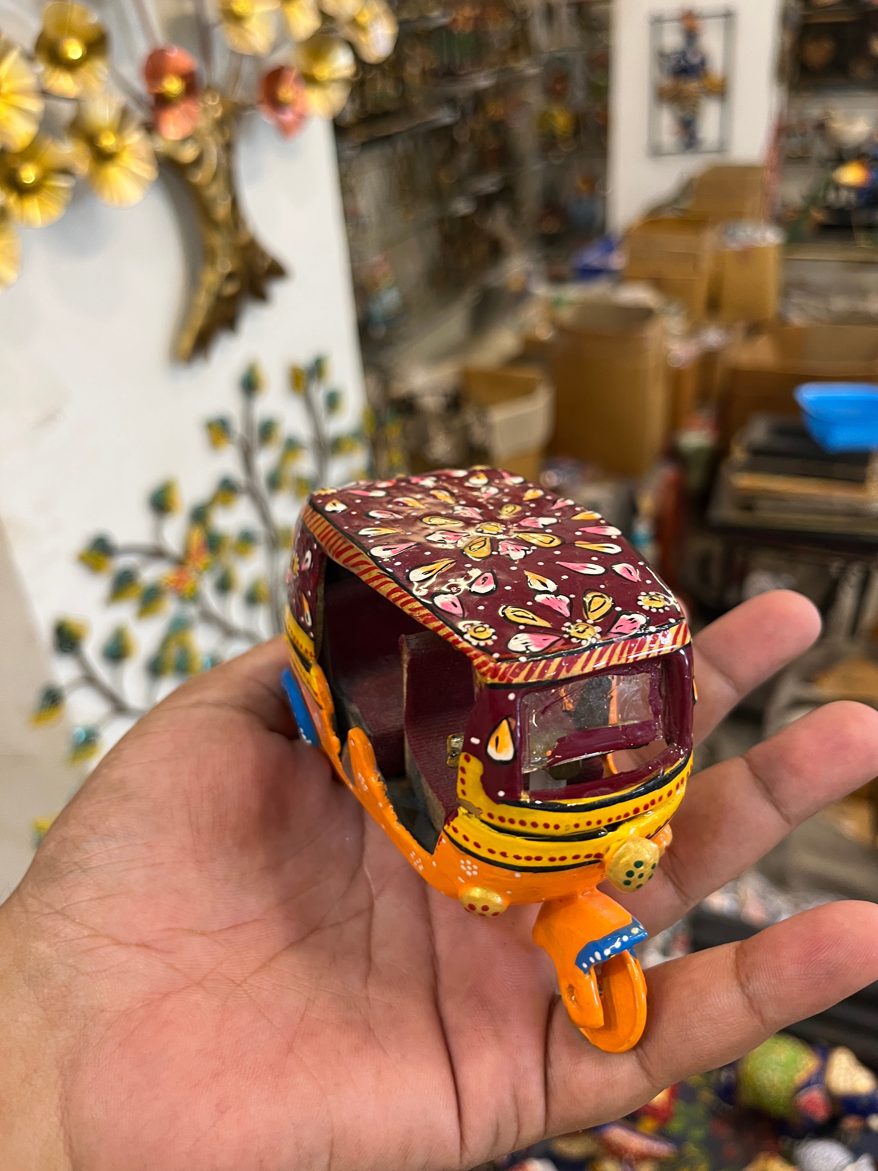 Handcrafted Miniature Auto-Rickshaw Showpiece