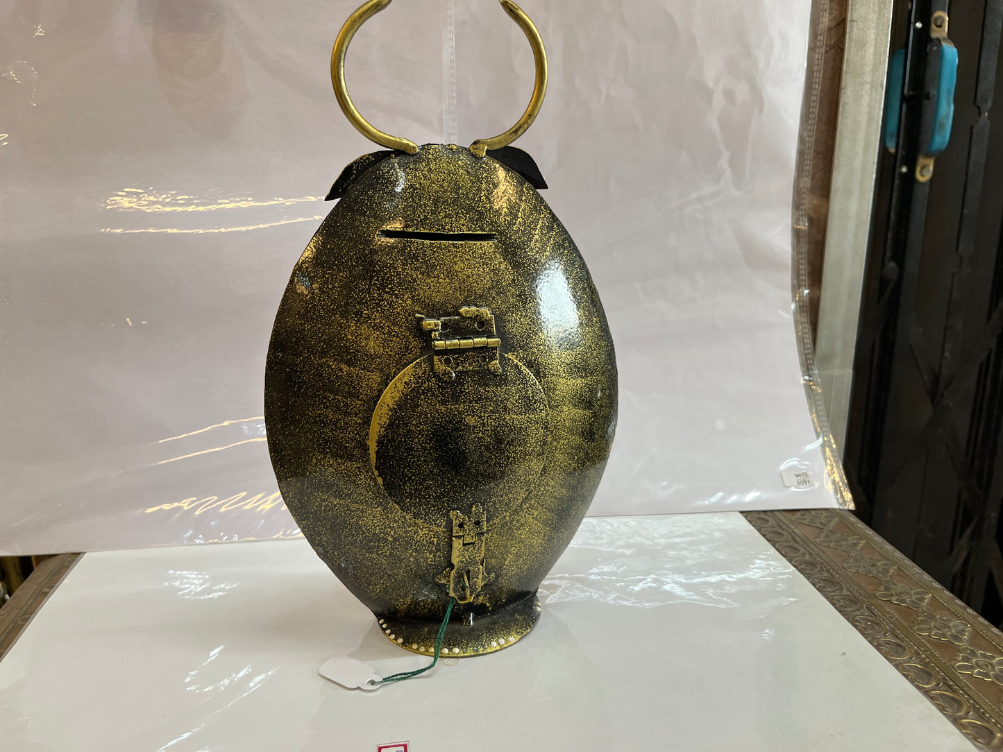 Handcrafted Metal Bull Coin Bank