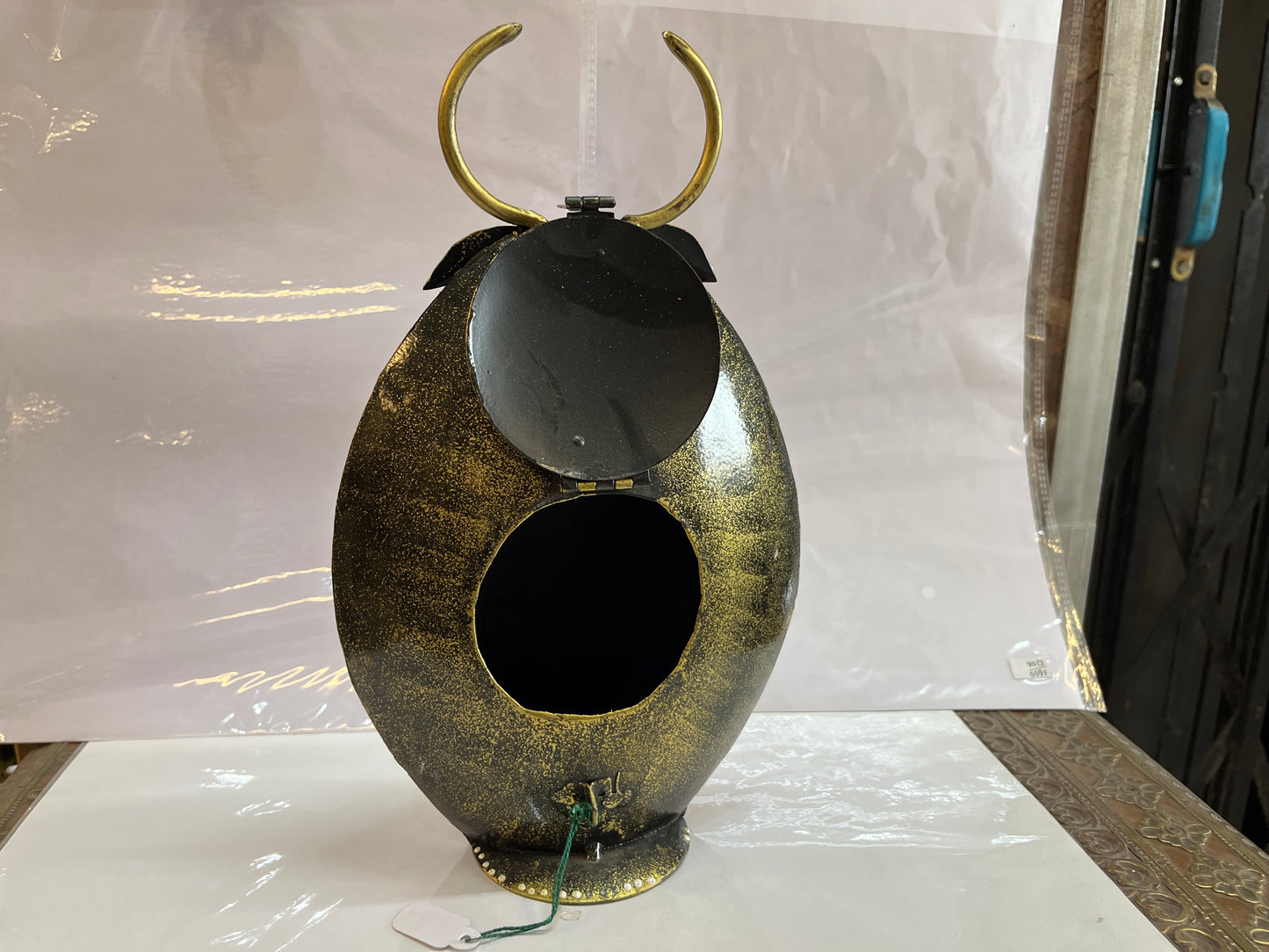 Handcrafted Metal Bull Coin Bank