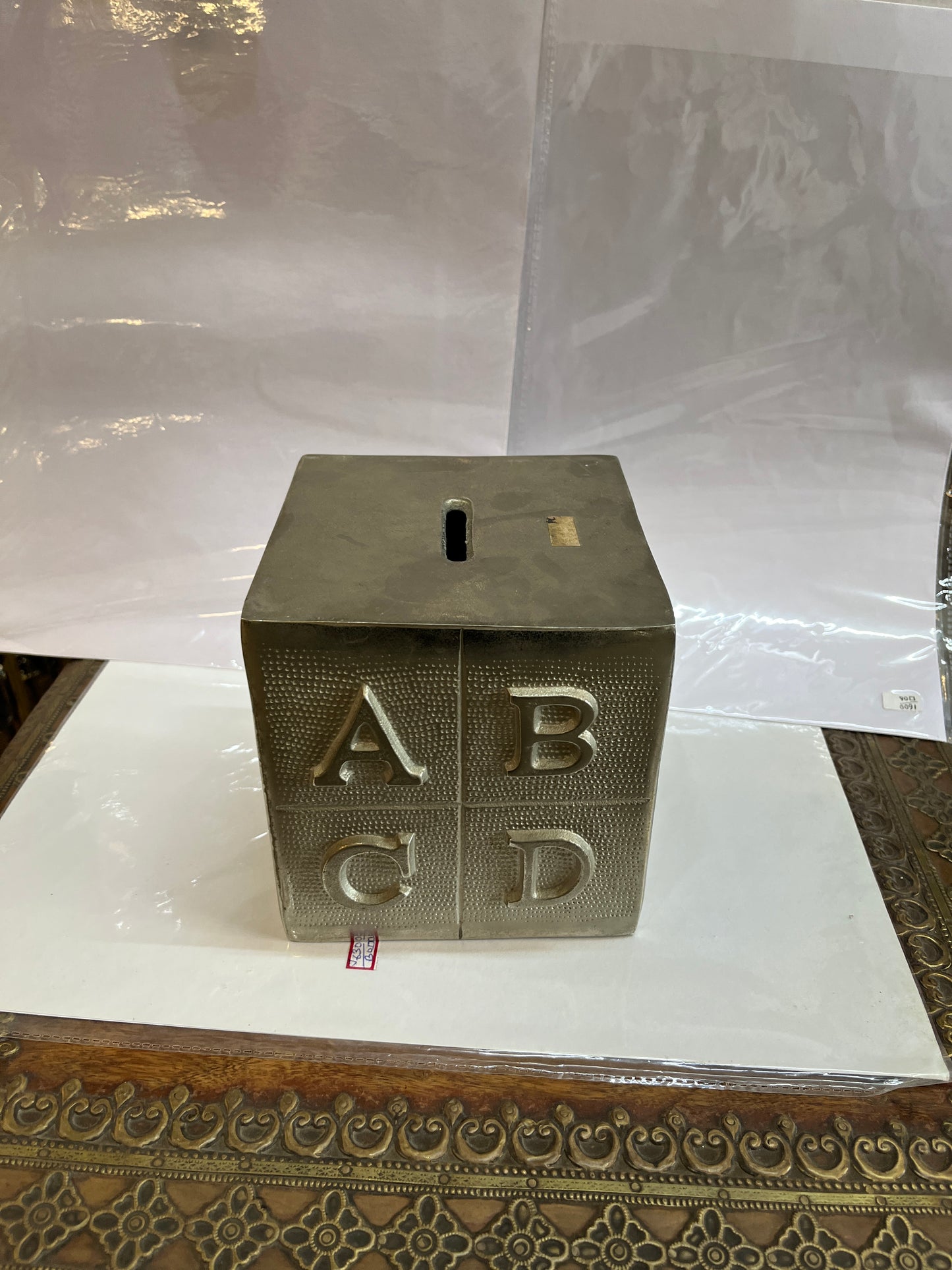 Classic Metal Alphabet Block Coin Bank