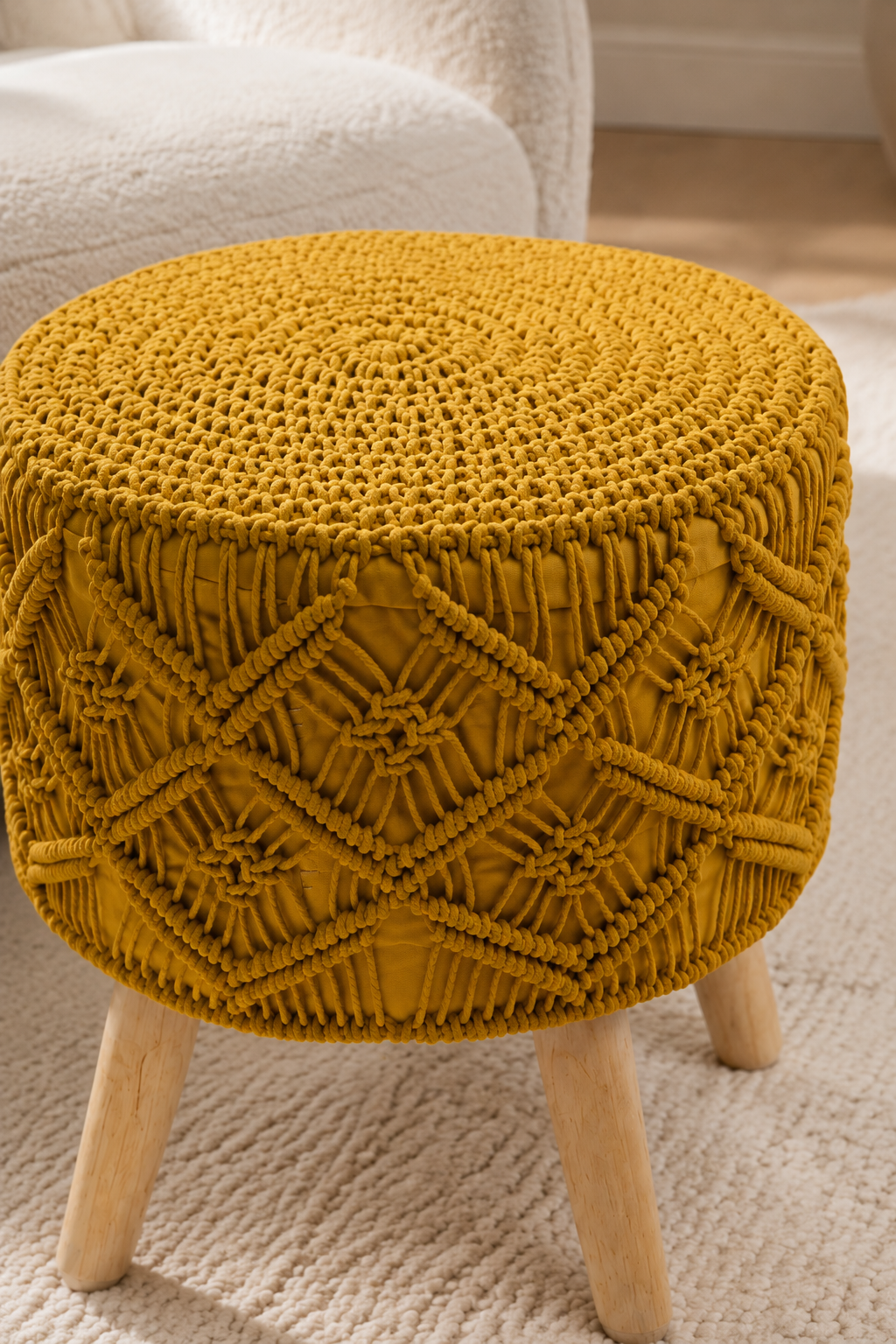 Ottoman Seater ( Mustard)