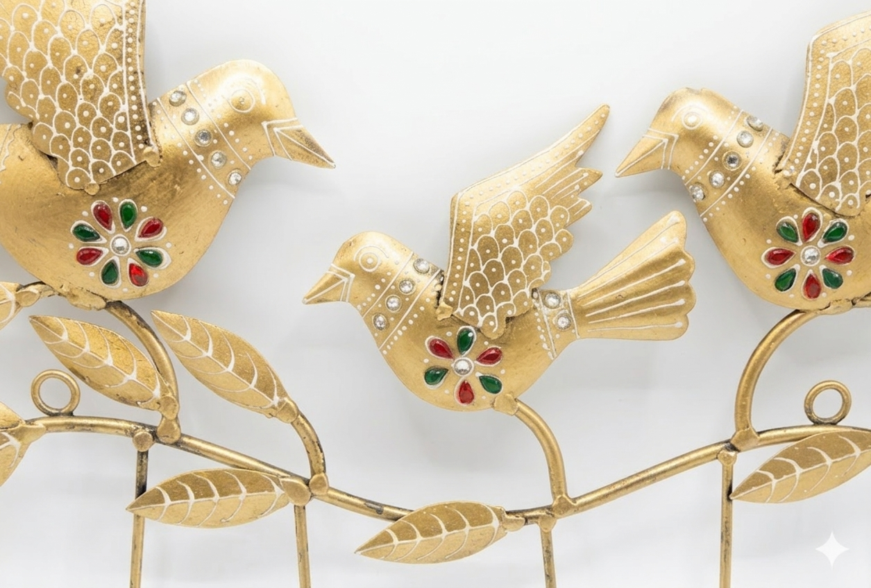 Three-Bird Wall Hook